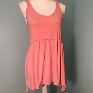 Free Press Pink Racerback Babydoll Top